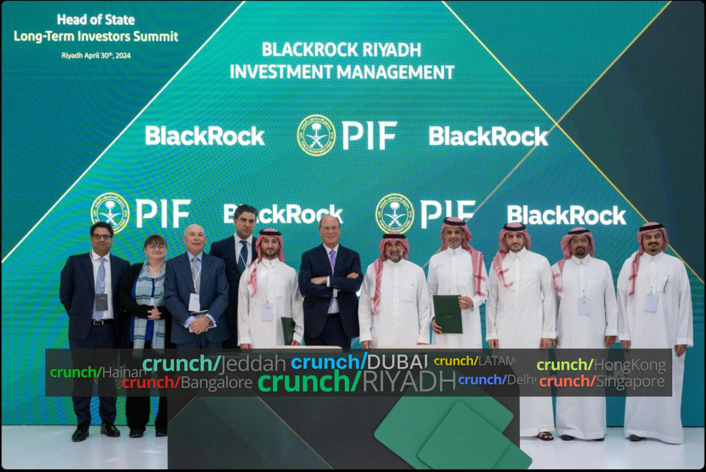 BlackRock Riyadh Investment Management 2024- First USD $5 Billion Yasir Al-Rumayyan and Larry Fink Teams