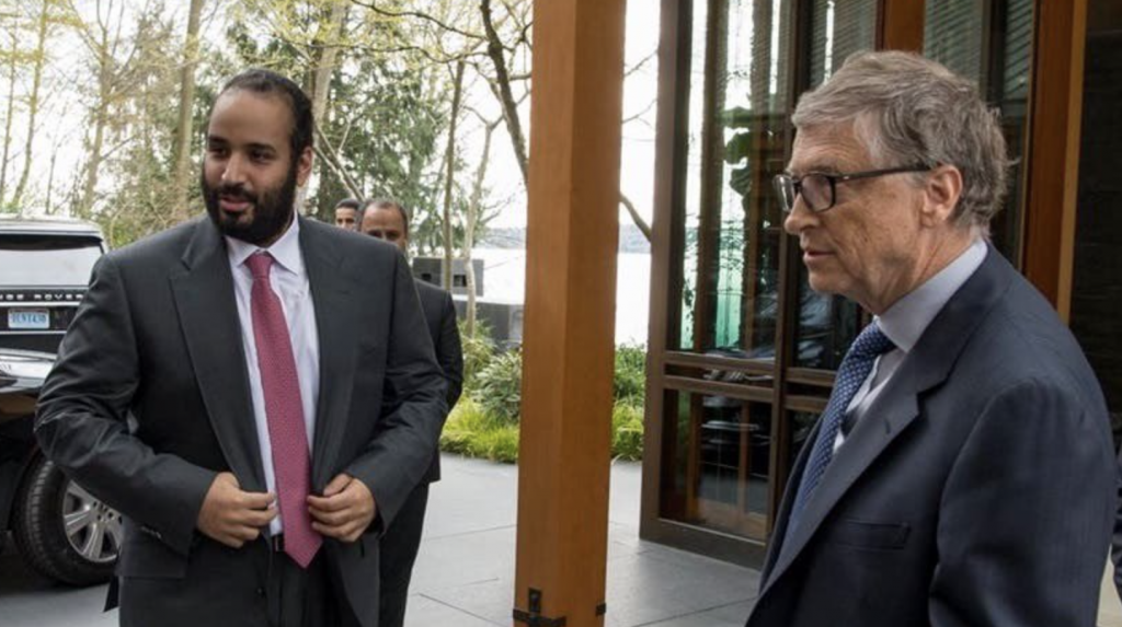 Mohammed bin Salman Al Saud and Bill Gates In Jackets