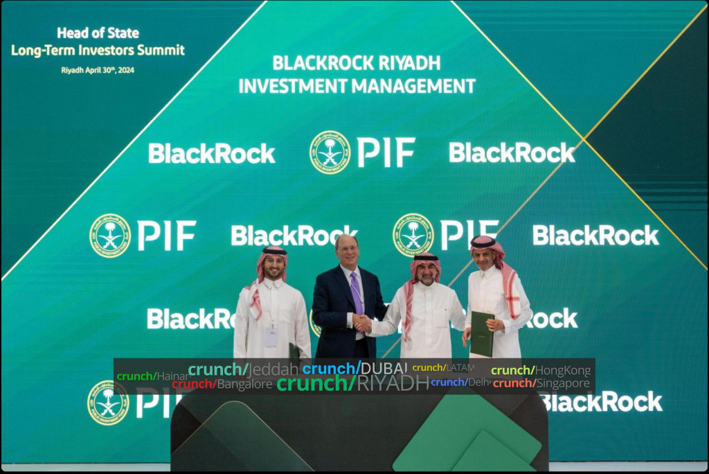BlackRock Riyadh Investment Management 2024- First USD  Billion Yasir Al-Rumayyan PIF and Larry Fink CEO BlackRock